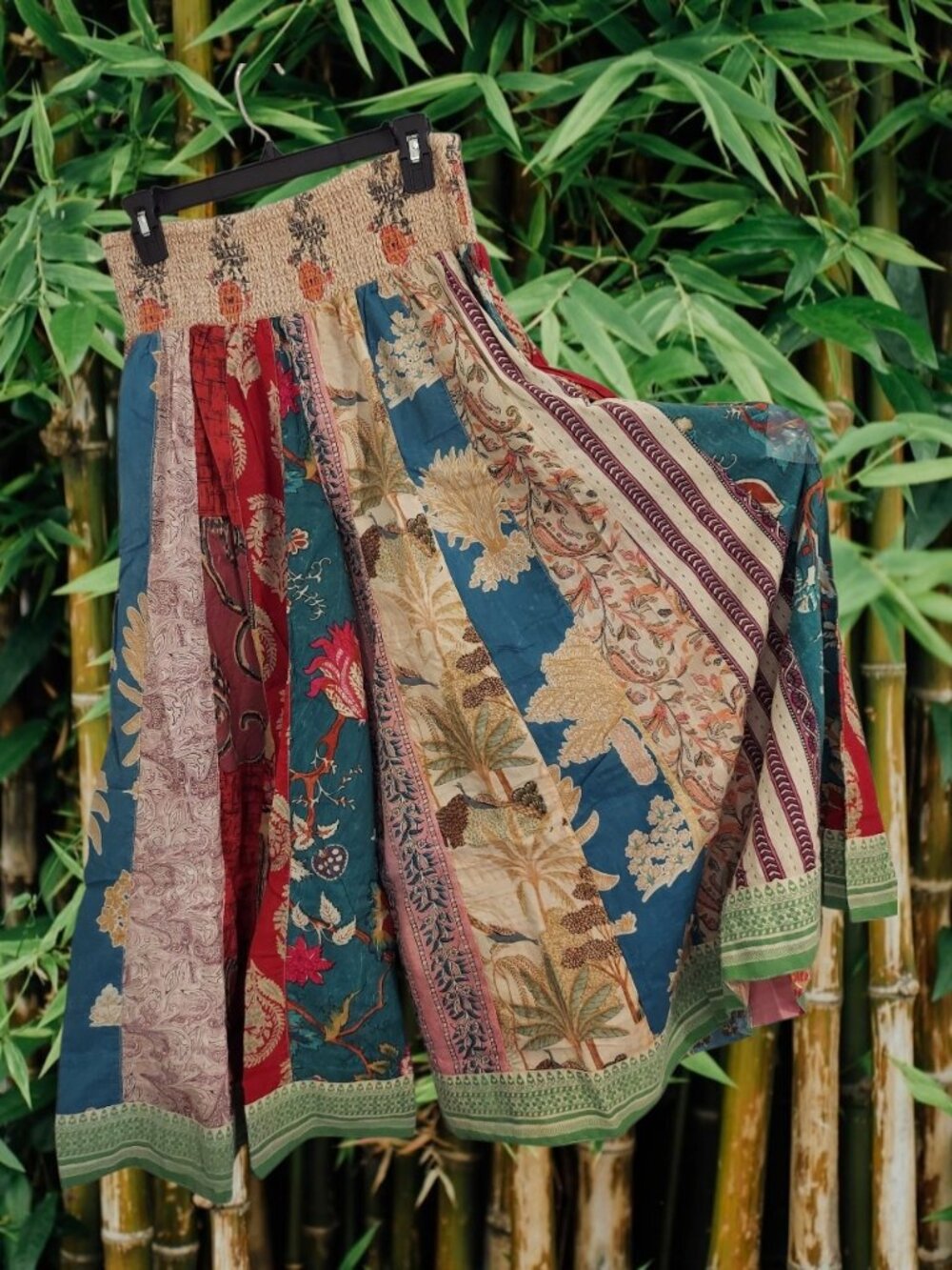 NWT Cotton Wide Leg Patchwork Traveler Lounge Pants-Size Large